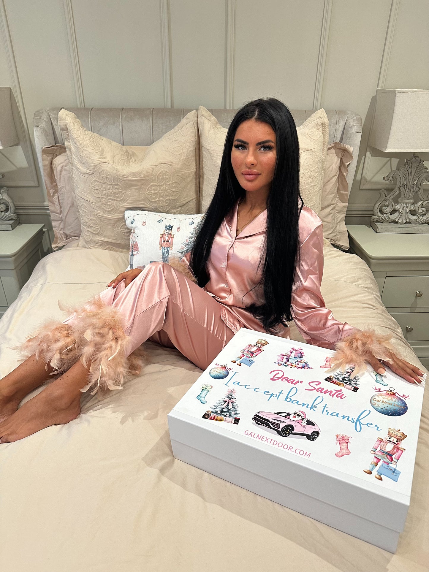 Pink Feather Pjs Christmas Eve Box (including 7 items - worth £95)